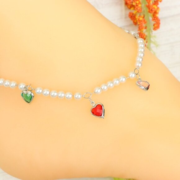 "Handmade Anklet – Elegant & Delicate Jewelry for Women | UNVRC1439 - Picture 10 of 10